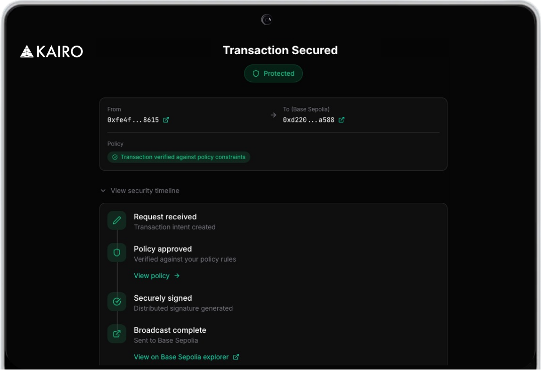 Transaction secured interface